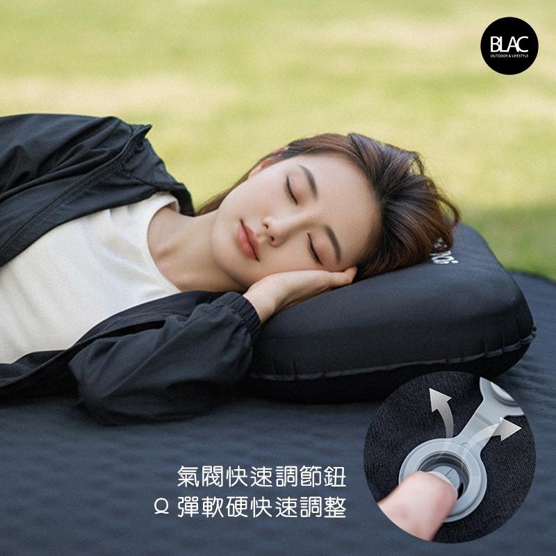 【BLAC黑客】BLACKDOG黑狗迷你泡棉充氣枕登山枕午睡枕 200g輕量 迷你收折體積 TPU泡棉填充-細節圖6