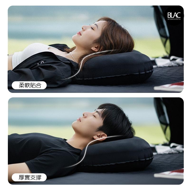 【BLAC黑客】BLACKDOG黑狗迷你泡棉充氣枕登山枕午睡枕 200g輕量 迷你收折體積 TPU泡棉填充-細節圖7
