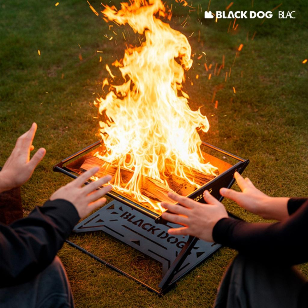 【BLAC黑客】BLACKDOG黑狗折疊焚火台焚火爐 一體收折快速安裝 碳鋼多層處理-細節圖2
