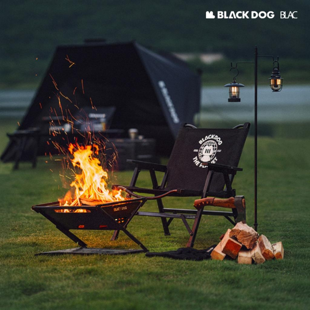 【BLAC黑客】BLACKDOG黑狗折疊焚火台焚火爐 一體收折快速安裝 碳鋼多層處理-細節圖4