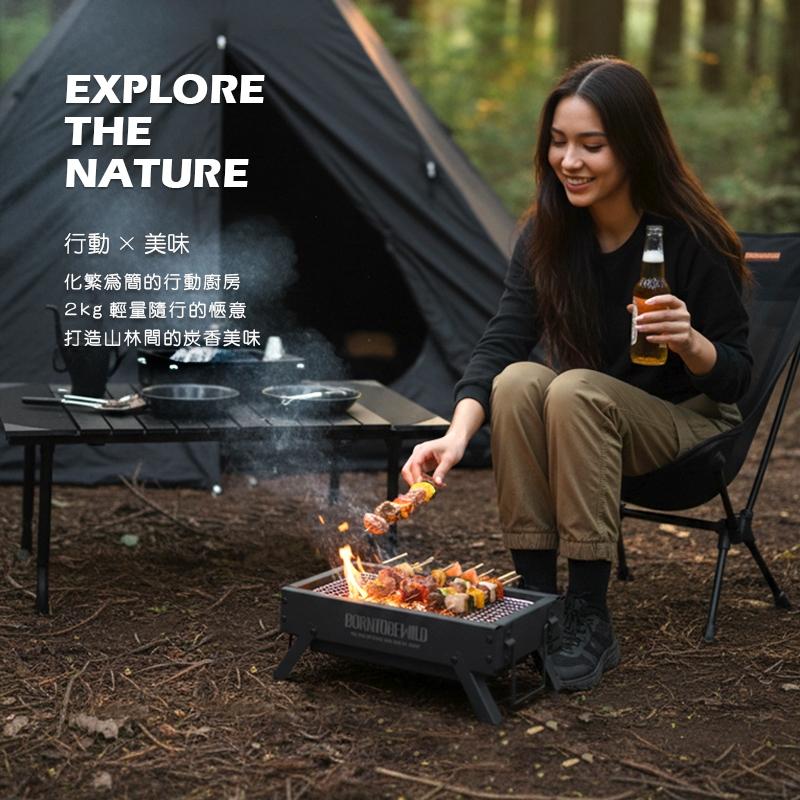 【BLAC黑客】不鏽鋼烤爐焚火爐焚火台 無需組裝2kg輕量爐體 BORNTOBEWILD-細節圖2