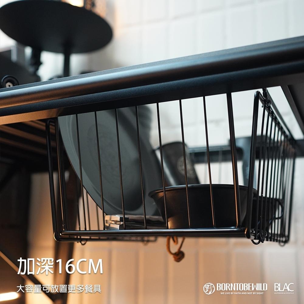 【BLAC黑客】304不鏽鋼IGT折疊瀝水籃餐具籃 自立嵌入兩用 秒開秒收全金屬件-細節圖4