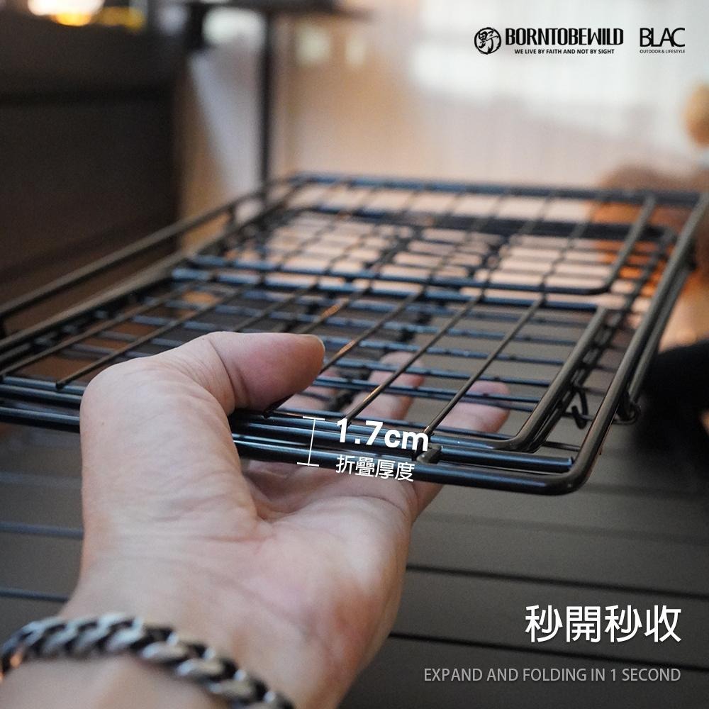 【BLAC黑客】304不鏽鋼IGT折疊瀝水籃餐具籃 自立嵌入兩用 秒開秒收全金屬件-細節圖8