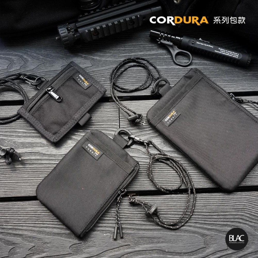 【BLAC黑客】Cordura®證件零錢卡包識別證套皮夾錢包 1000D彈道尼龍 橫式對折-細節圖7