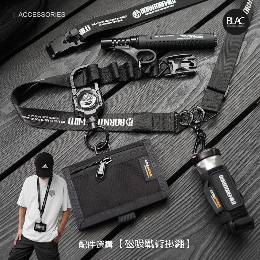【BLAC黑客】Cordura®證件零錢卡包識別證套皮夾錢包 1000D彈道尼龍 橫式對折-細節圖9