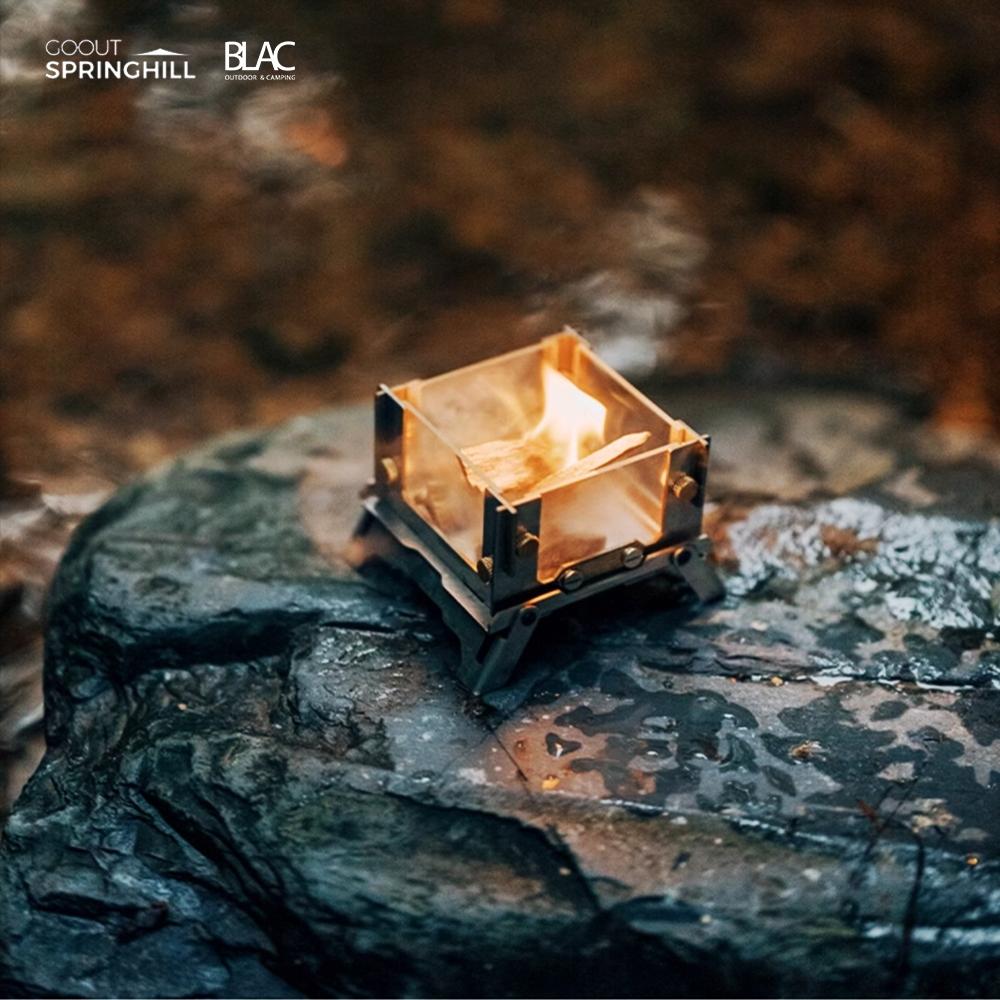 【BLAC黑客】春山SPRINGHILL mimi焚火台觀火台 可燃燒塔香、薰香、香薰蠟燭 附收納袋-細節圖3