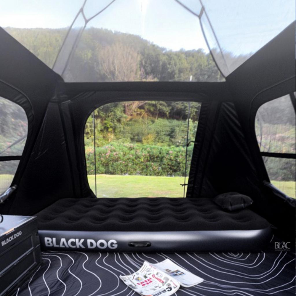 【BLAC黑客】BLACKDOG黑狗八邊型速搭黑膠帳篷天幕組 速搭骨架 拉鍊式快裝天幕-細節圖7