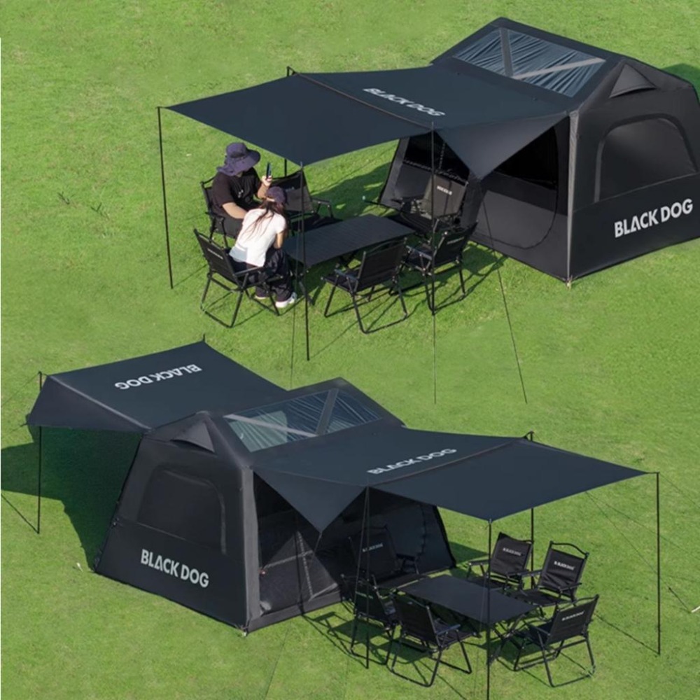 【BLAC黑客】BLACKDOG黑狗霧島充氣帳篷 全遮光防曬黑膠 一體式防爆氣柱 大型觀景天窗-細節圖7