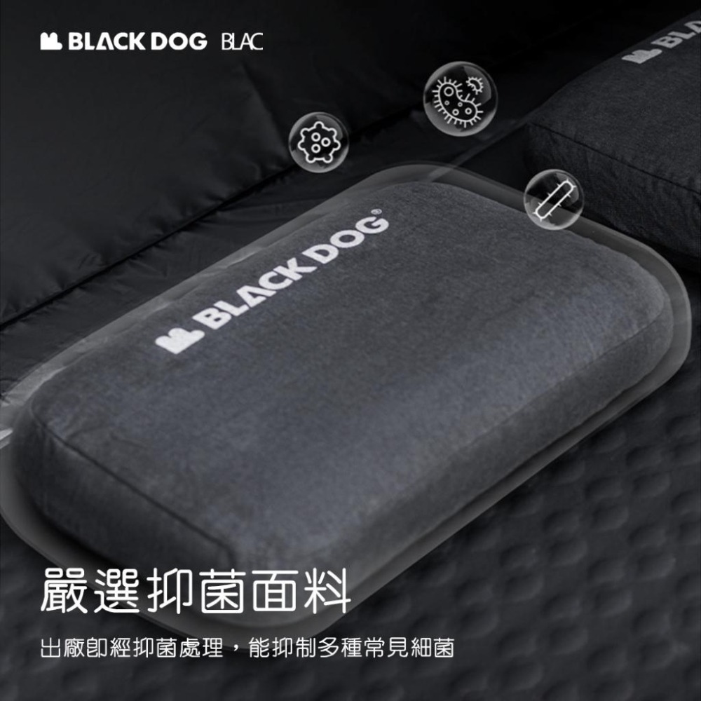 【BLAC黑客】BLACKDOG黑狗免充氣記憶泡棉枕 柔軟親膚抑菌面料-細節圖7