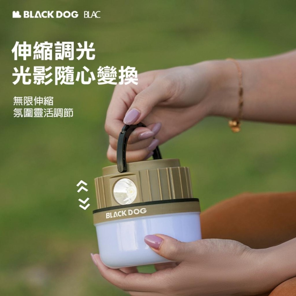 【BLAC黑客】BLACKDOG黑狗太陽能露營燈手電筒 太陽能/充電兩用 雙色溫多段調整 2400mah鋰電池-細節圖3