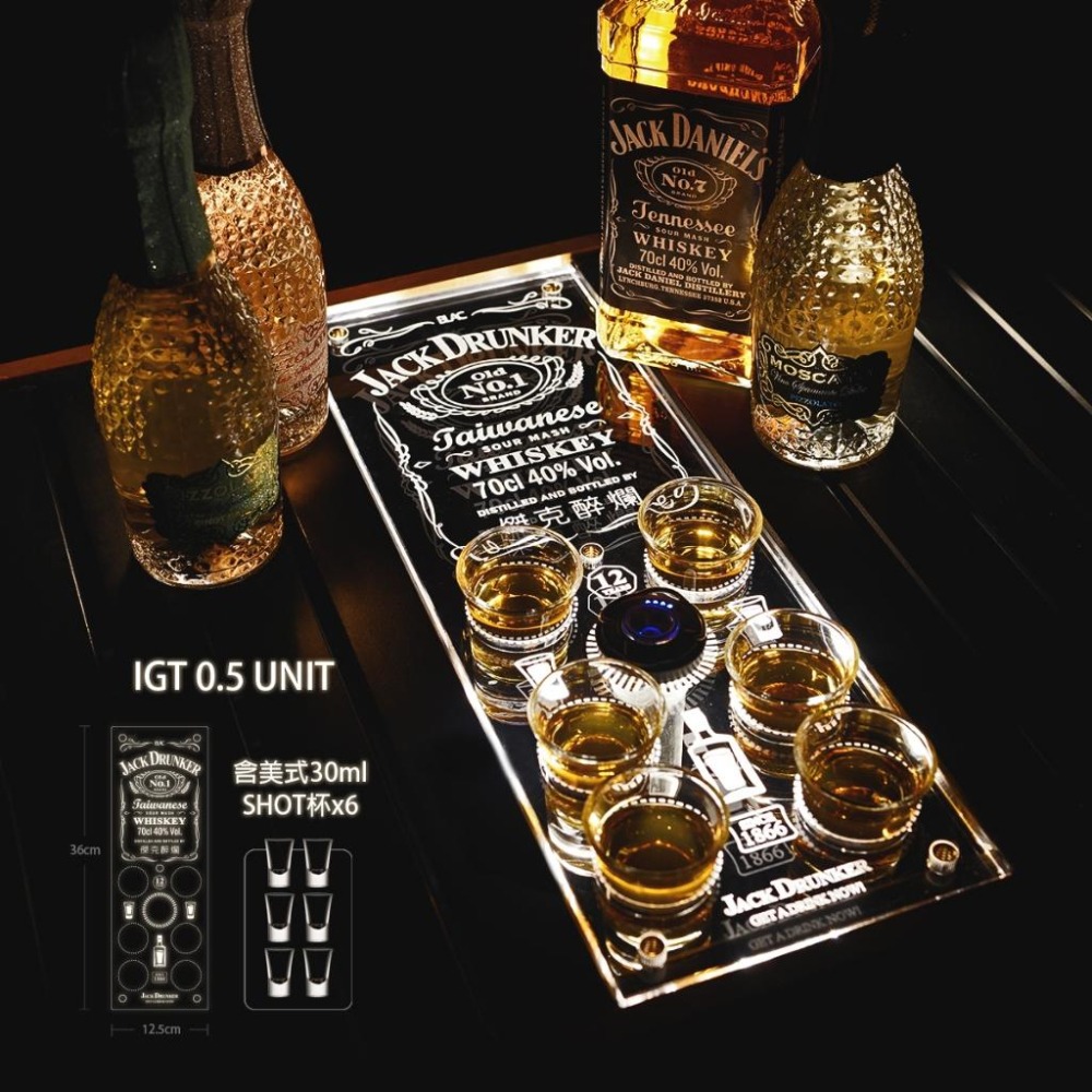 【BLAC黑客】IGT壓克力導光板美式酒標Party Shot歡樂組需搭配Goalzero 支援IGT桌嵌入或連接三腳架-細節圖3