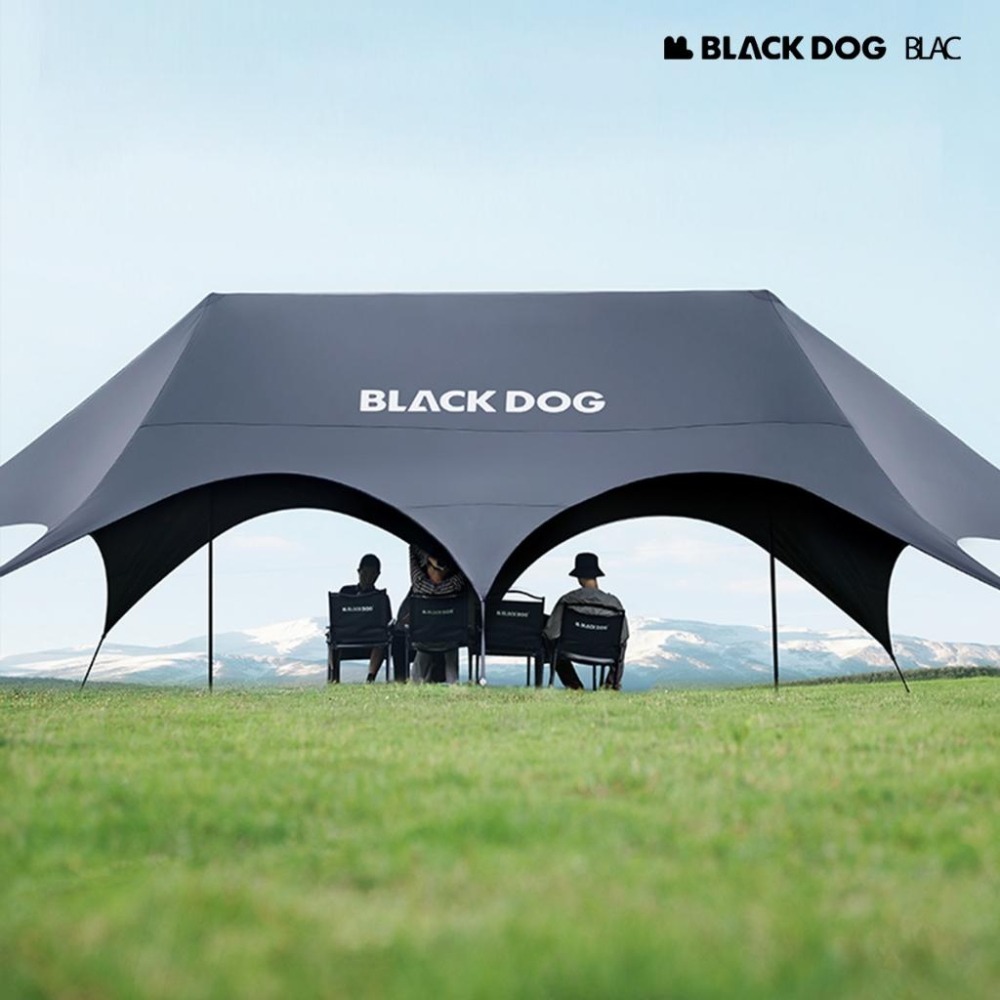 【BLAC黑客】BLACKDOG黑狗怪獸鈦黑膠天幕800x500 / 1160x800cm (含營柱等配件)-細節圖2