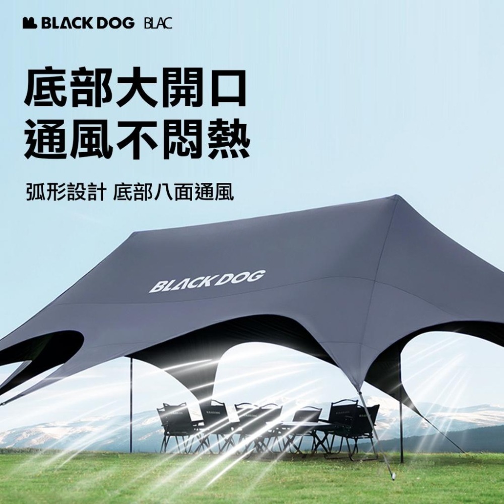 【BLAC黑客】BLACKDOG黑狗怪獸鈦黑膠天幕800x500 / 1160x800cm (含營柱等配件)-細節圖5