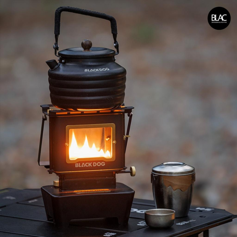 【BLAC黑客】BLACKDOG黑狗復古觀火爐暖爐 新版帶提手 觀火取暖煮食照明 黃銅五金件-細節圖9