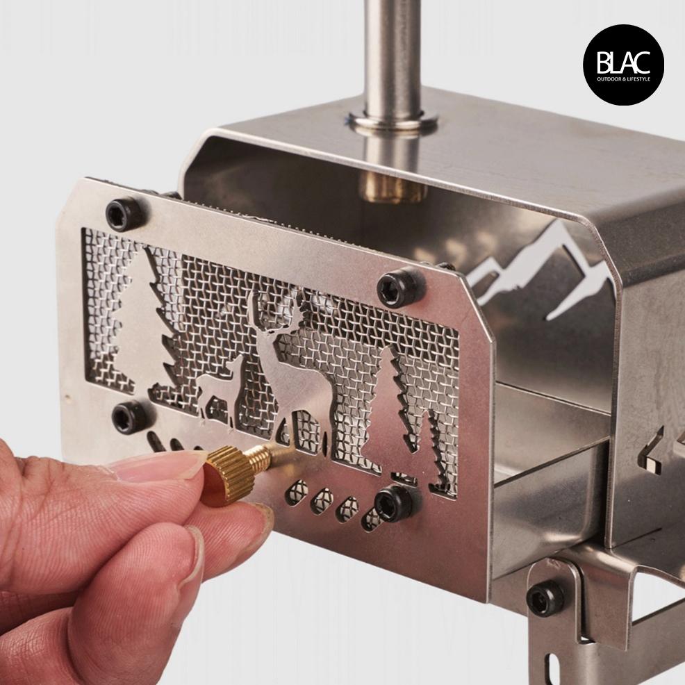 【BLAC黑客】WELLHIKE柴爐造型鏤空薰香爐香薰爐蚊香爐 可燃燒塔香、線香、蚊香 雙面鏤空可折卸收納 附收納袋-細節圖7