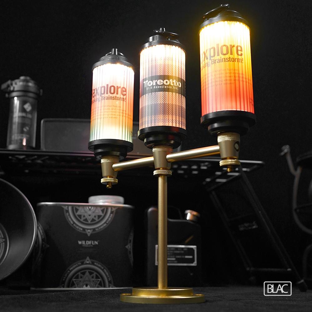 【BLAC黑客】桌上型燭台燈架三頭延伸燈架 1/4英吋螺牙 多種變化組合-細節圖4