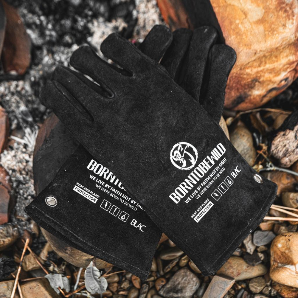 【BLAC黑客】雙層牛皮焚火手套隔熱手套工作手套 A級純牛皮 阻燃防火星BORNTOBEWILD-細節圖8