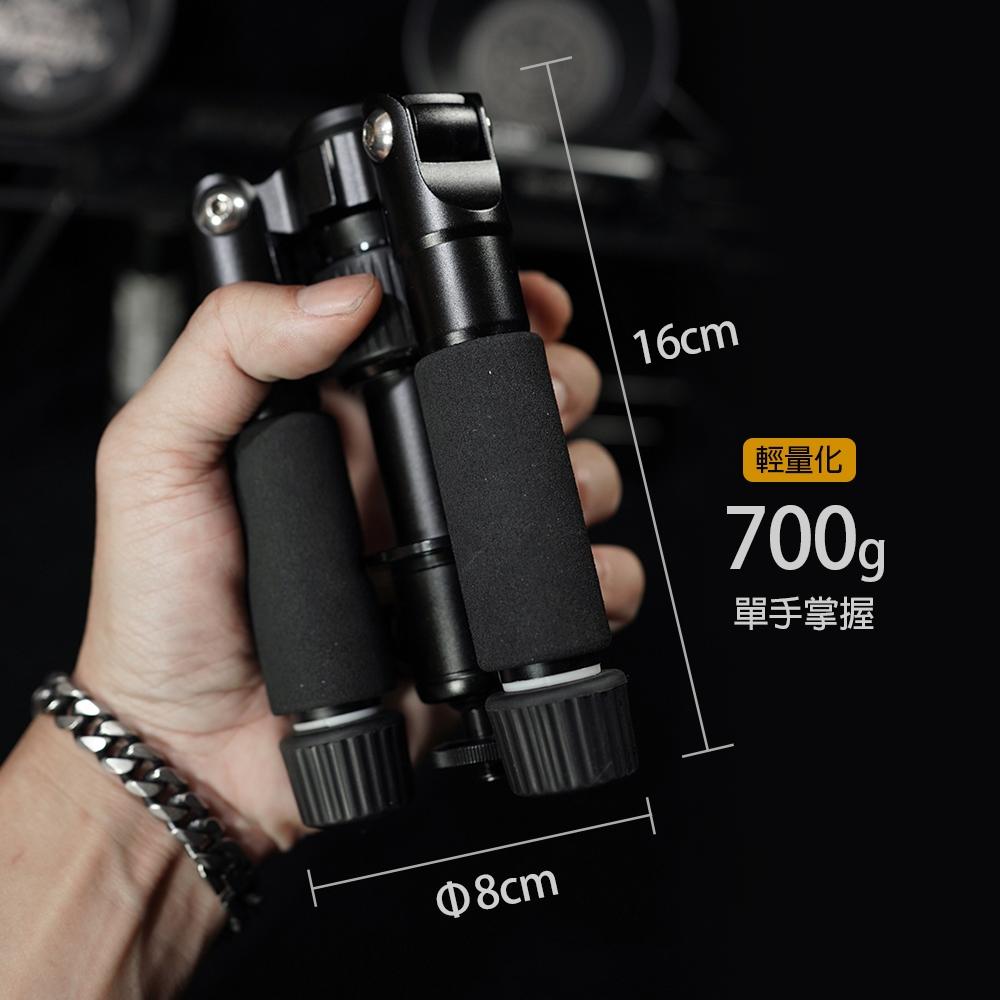 【BLAC黑客】鋁合金反向收折三腳架mini版 自立燈架 桌板腳架 風扇腳架 壓克力板腳架 相機腳架 自拍桿-細節圖3