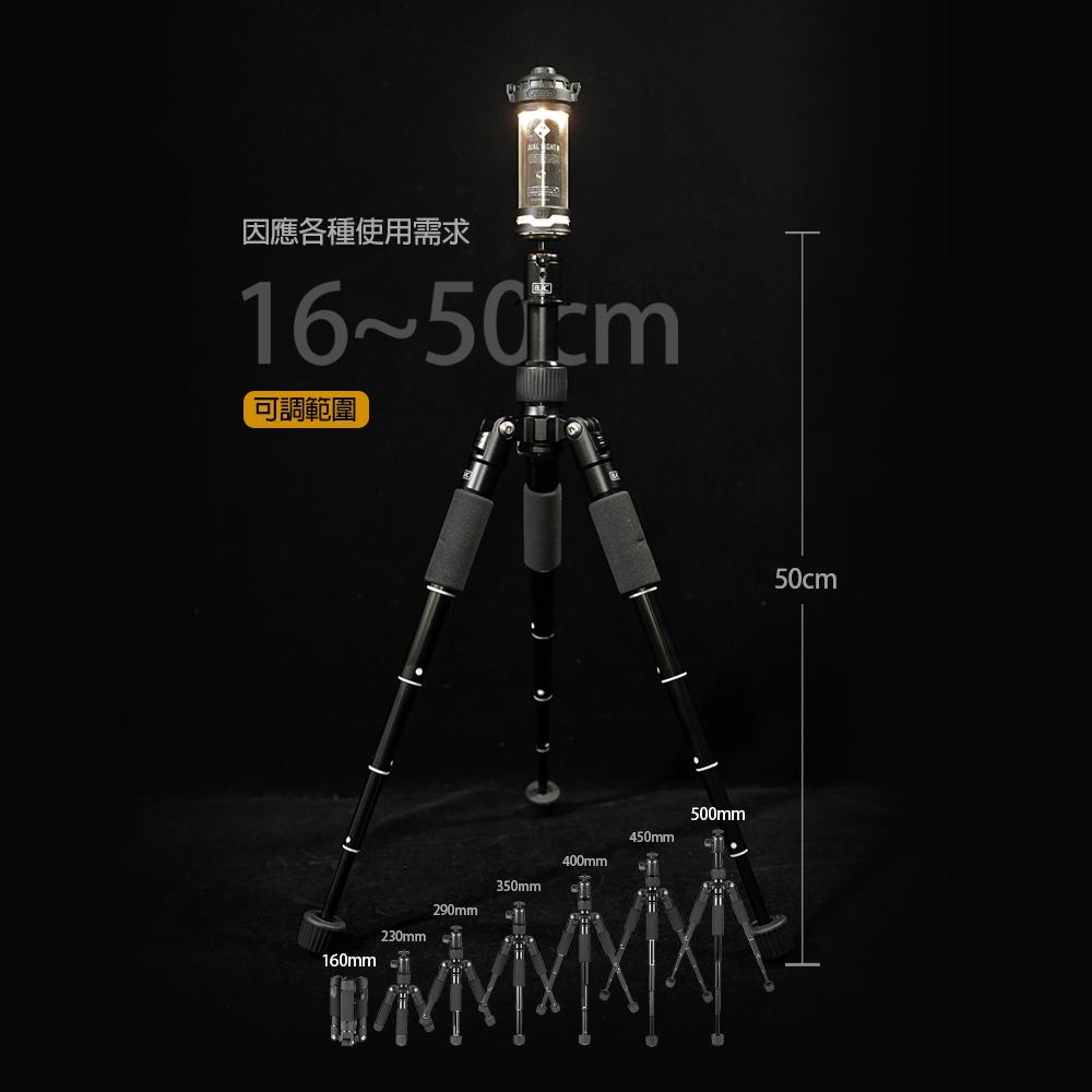 【BLAC黑客】鋁合金反向收折三腳架mini版 自立燈架 桌板腳架 風扇腳架 壓克力板腳架 相機腳架 自拍桿-細節圖4
