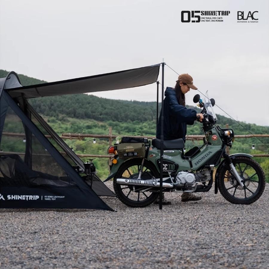 【BLAC黑客】山趣ShineTrip一房一廳輕量隧道帳篷 機車露營 7001骨架 內掛睡帳 4.9KG-細節圖5