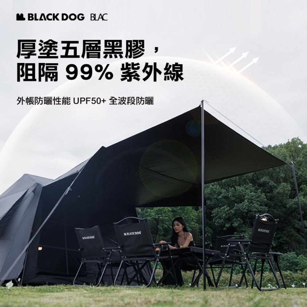 【BLAC黑客】BLACKDOG黑狗黑膠自動帳篷速搭帳屋脊帳 雲舍-細節圖3