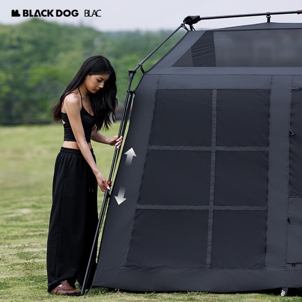 【BLAC黑客】BLACKDOG黑狗黑膠自動帳篷速搭帳屋脊帳 雲舍-細節圖5