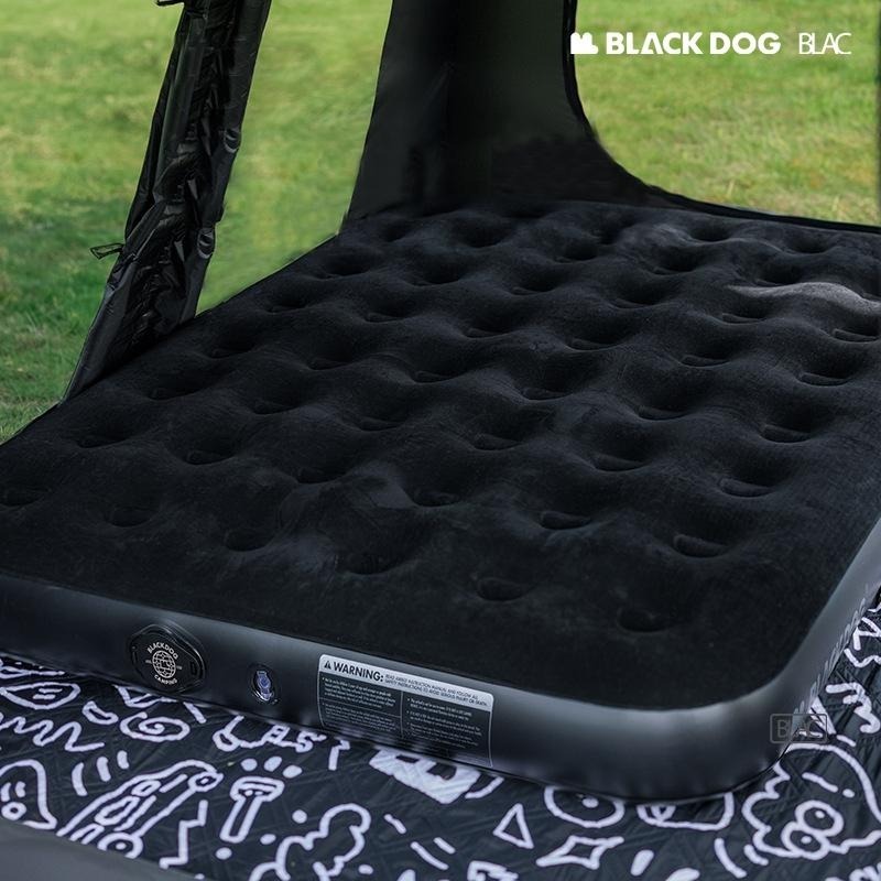 【BLAC黑客】BLACKDOG黑狗單雙人自動充氣床 內建充吸2用氣泵 親膚植絨-細節圖2