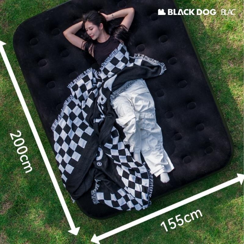 【BLAC黑客】BLACKDOG黑狗單雙人自動充氣床 內建充吸2用氣泵 親膚植絨-細節圖4