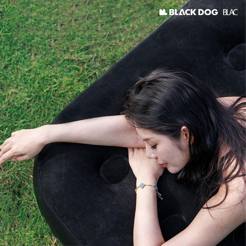 【BLAC黑客】BLACKDOG黑狗單雙人自動充氣床 內建充吸2用氣泵 親膚植絨-細節圖7