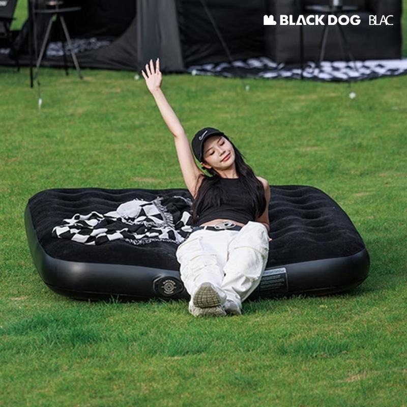 【BLAC黑客】BLACKDOG黑狗單雙人自動充氣床 內建充吸2用氣泵 親膚植絨-細節圖8