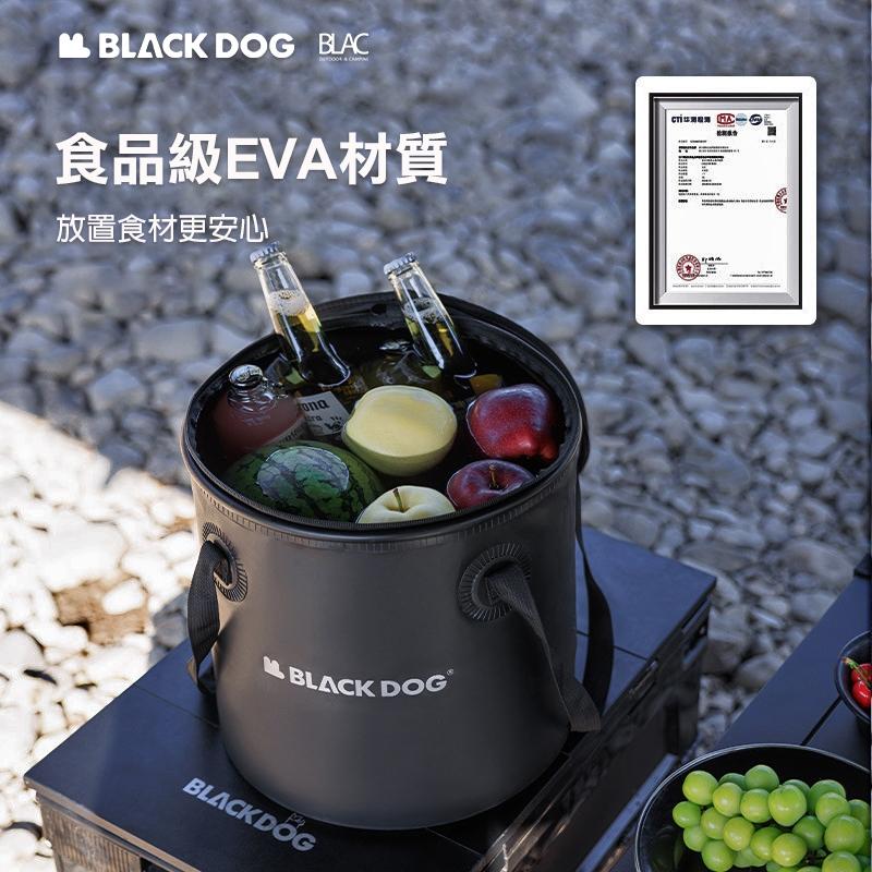 【BLAC黑客】BLACKDOG黑狗戶外露營折疊水桶垃圾桶20L 出水閥門設計 可視化透明拉鍊桶蓋 冰桶水袋收納袋-細節圖3
