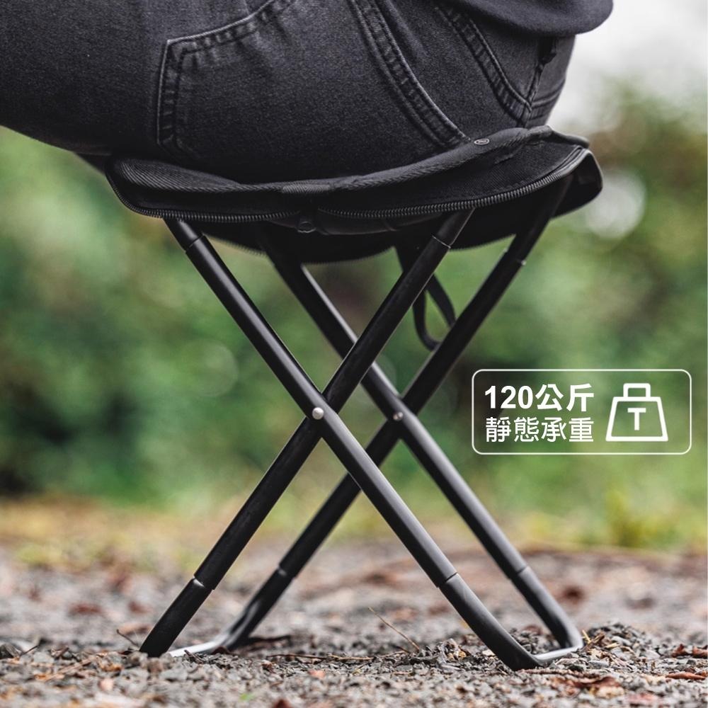 【BLAC黑客】BLACKDOG黑狗折疊凳折疊椅PRO版 追加收納網袋及隨身背帶 口袋椅排隊神器-細節圖5