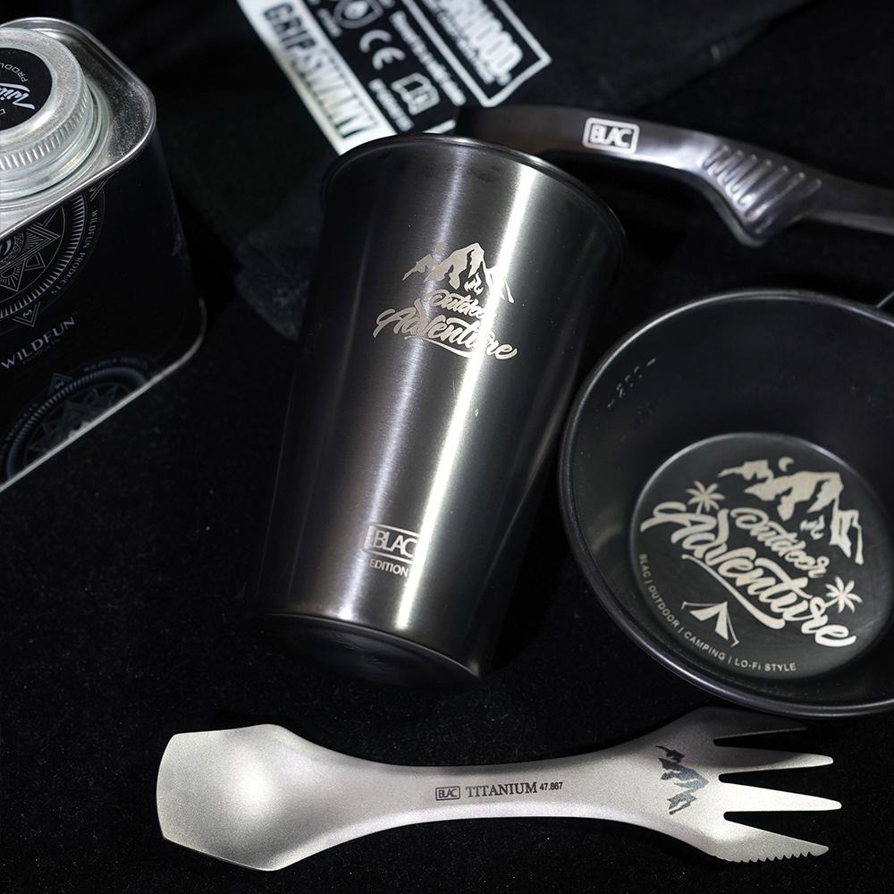 【BLAC黑客】304不鏽鋼真空鍍鈦杯500ml 可堆疊收納 雷射雕刻不掉漆不掉色-細節圖4