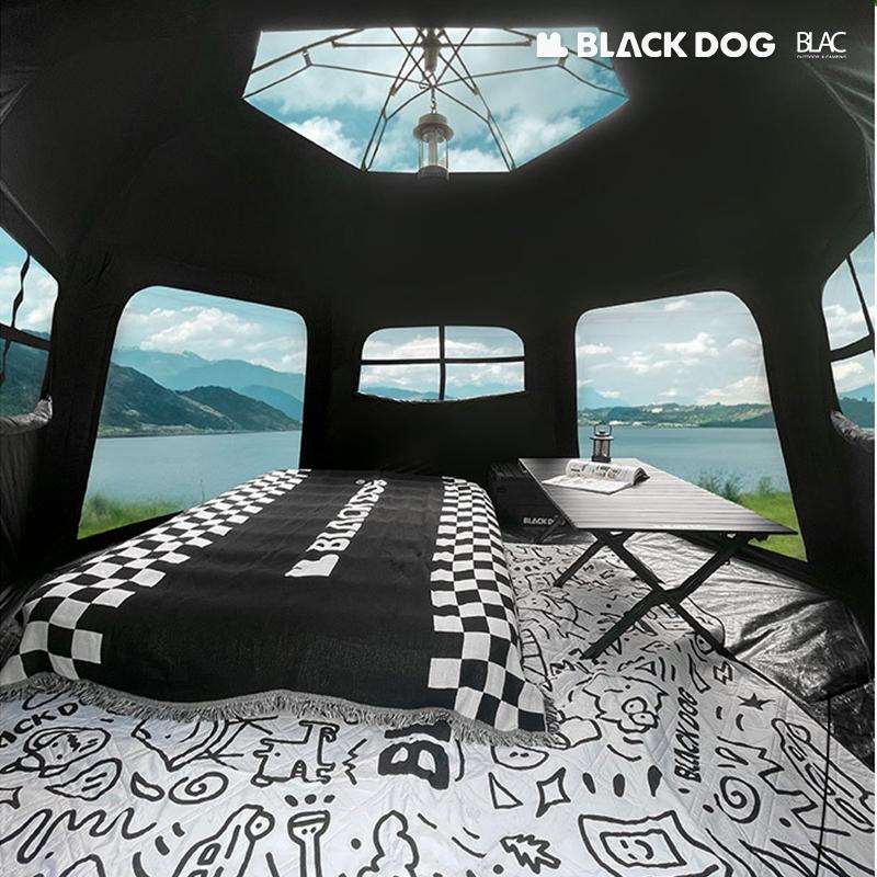 【BLAC黑客】BLACKDOG黑狗六邊型黑膠自動帳篷350x350cm 三秒速開一體式自動骨架 含頂布-細節圖7