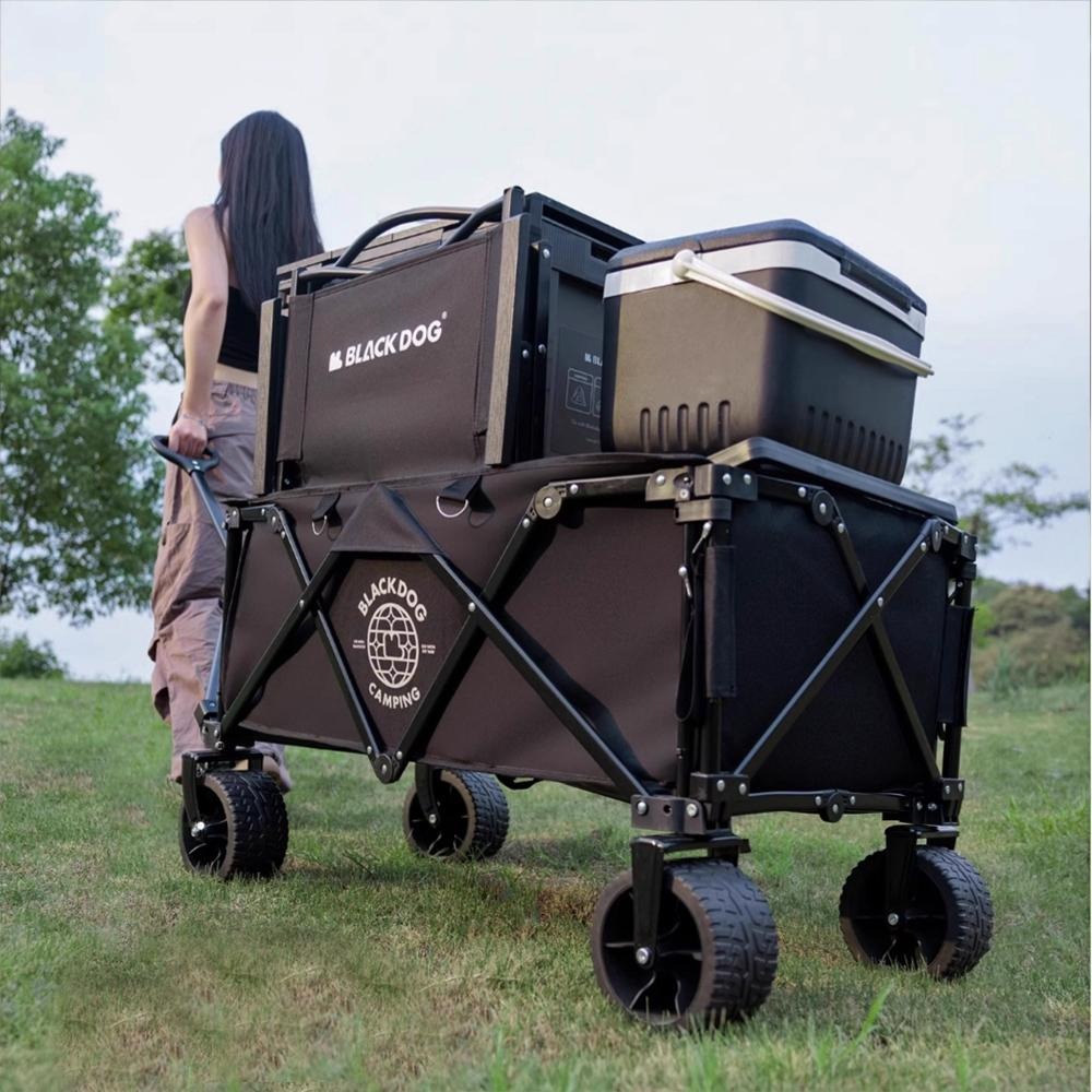 【BLAC黑客】BLACKDOG黑狗山影PRO/PLUS越野寬輪露營推車營地推車 四向聚攏收折 可拆卸輪組-細節圖9