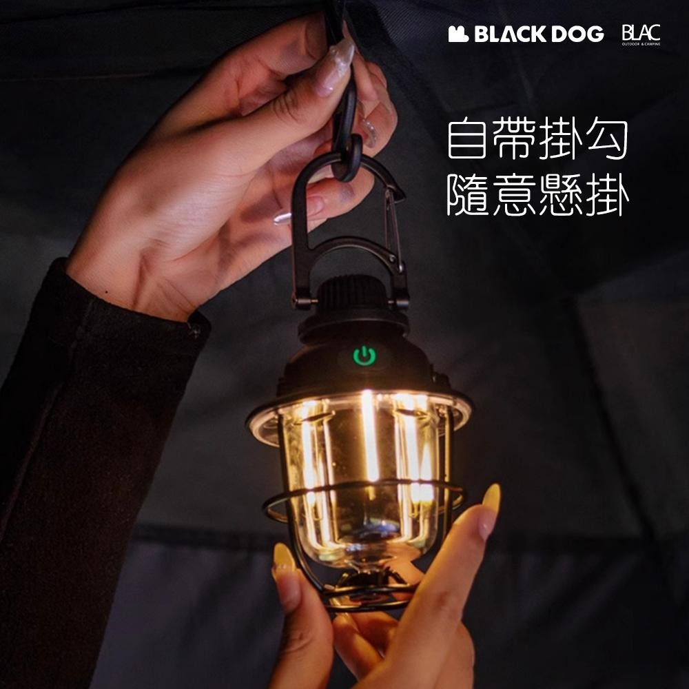 【BLAC黑客】BLACKDOG黑狗復古露營燈松果燈 5種燈光模式 260流明 內建活動掛勾 可充電2000mAh鋰電池-細節圖4