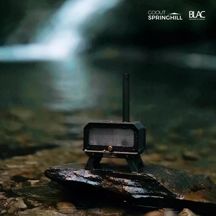 【BLAC黑客】春山SPRINGHILL柴爐造型香薰爐黑化版 薰香爐蚊香爐 可燃燒塔香、線香、蚊香 附收納袋-細節圖4