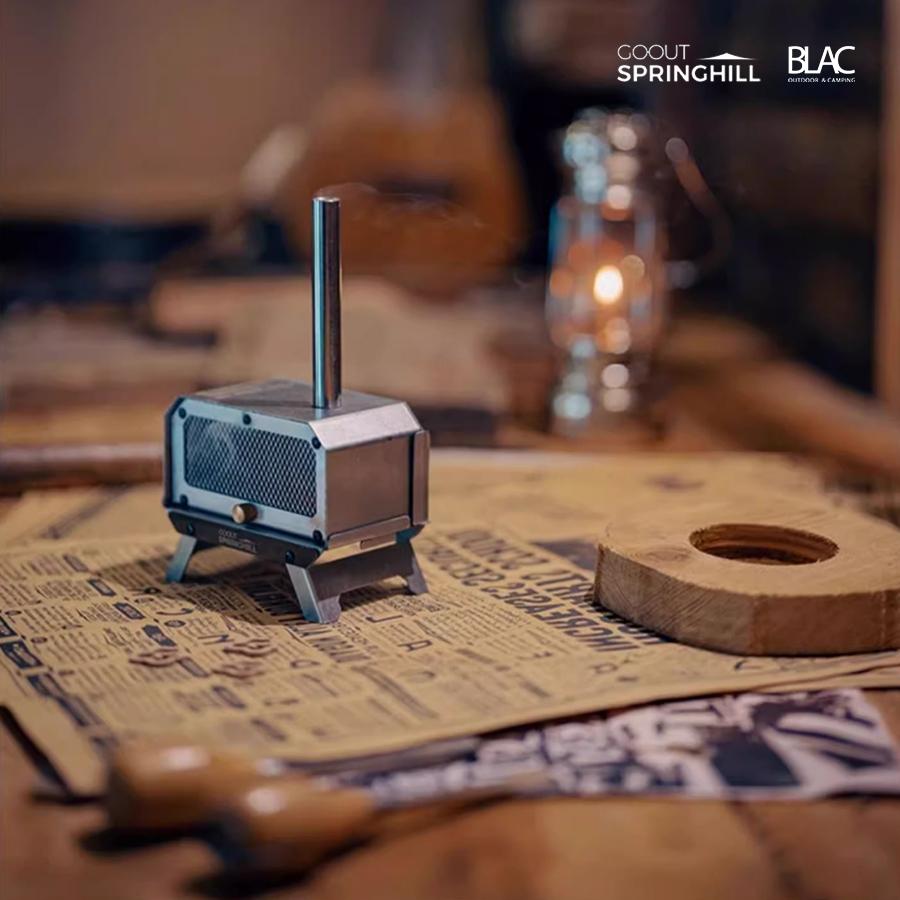 【BLAC黑客】春山SPRINGHILL柴爐造型香薰爐黑化版 薰香爐蚊香爐 可燃燒塔香、線香、蚊香 附收納袋-細節圖8