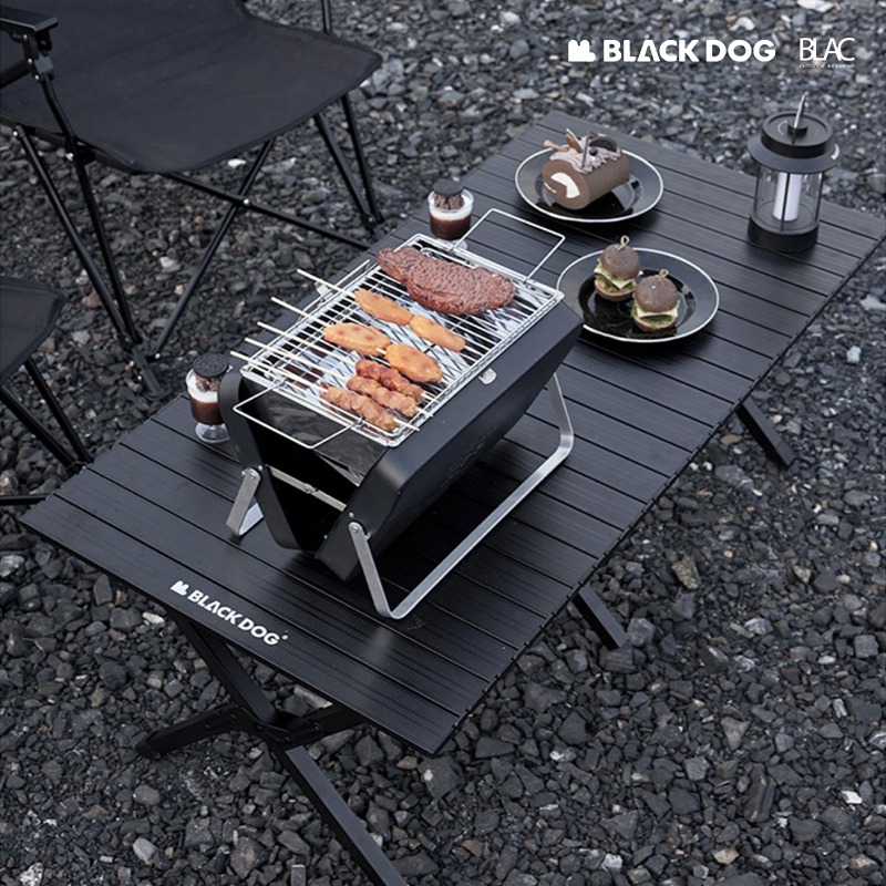 【BLAC黑客】BLACKDOG黑狗全鋁合金折疊桌蛋捲桌 整桌可拆卸收納120cm-細節圖3