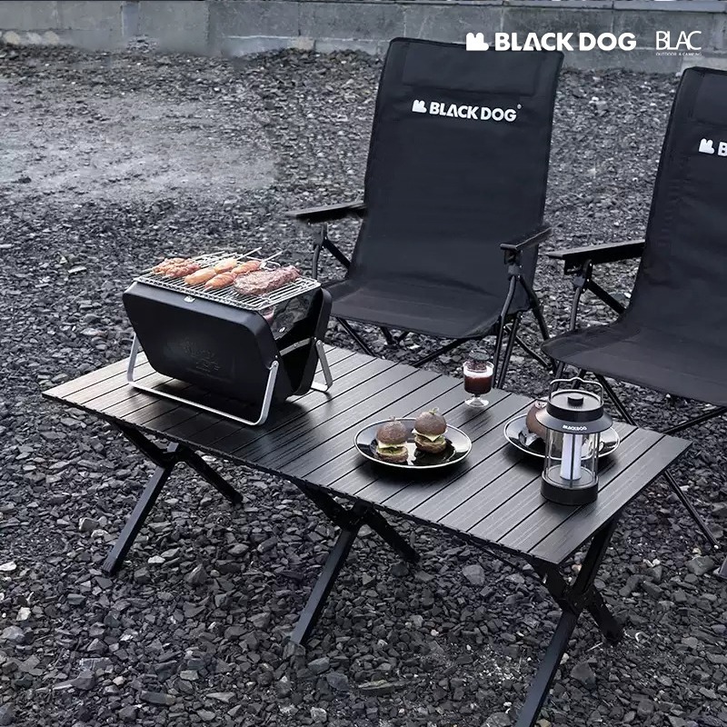 【BLAC黑客】BLACKDOG黑狗全鋁合金折疊桌蛋捲桌 整桌可拆卸收納120cm-細節圖4