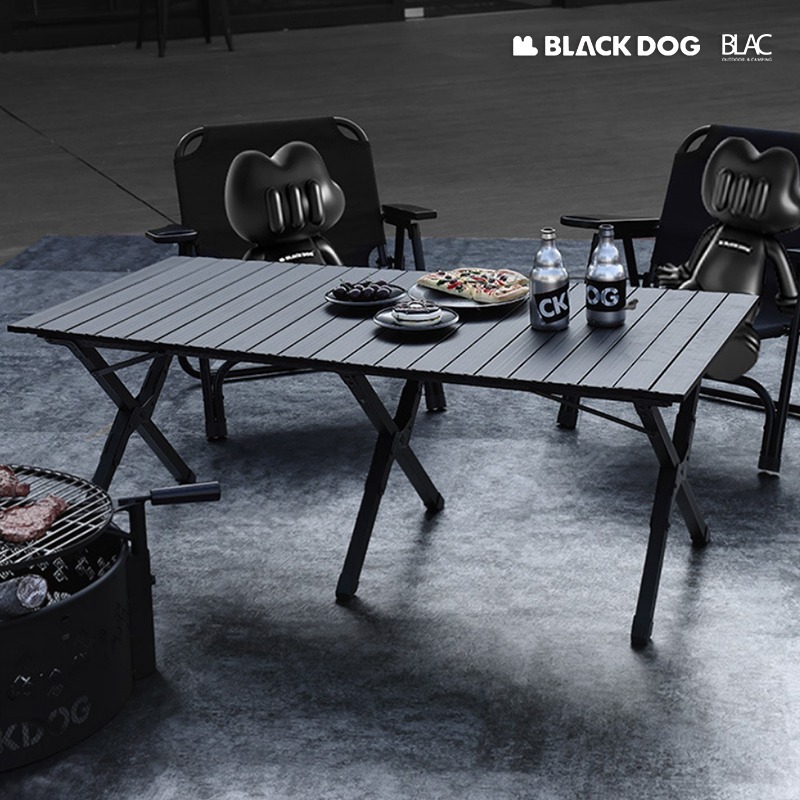 【BLAC黑客】BLACKDOG黑狗全鋁合金折疊桌蛋捲桌 整桌可拆卸收納120cm-細節圖9