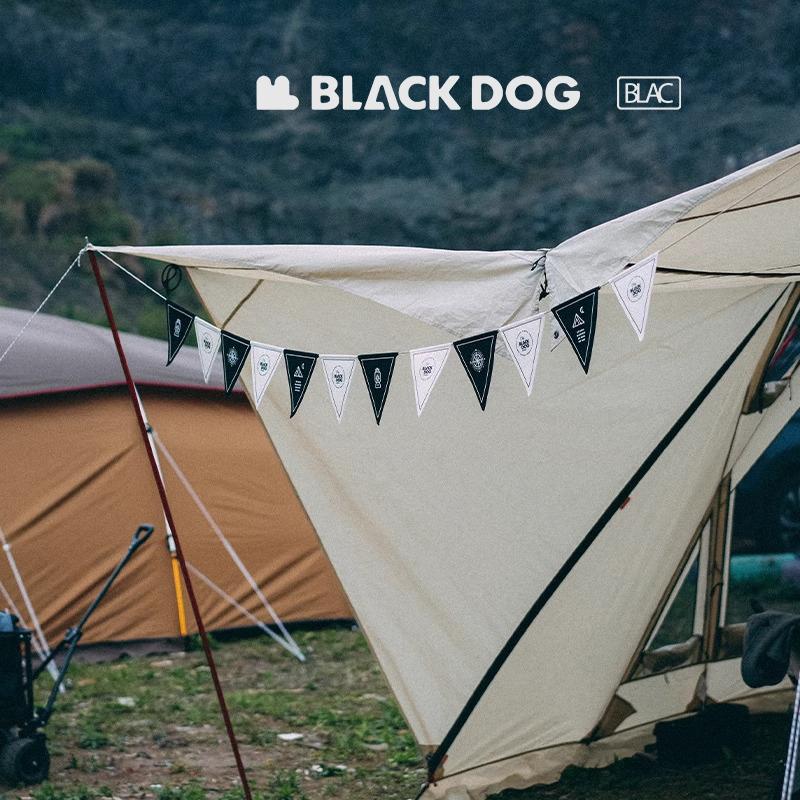 【BLAC黑客】BLACKDOG黑狗戶外露營氛圍三角旗 三角掛旗 柔軟舒適毛圈布-細節圖3