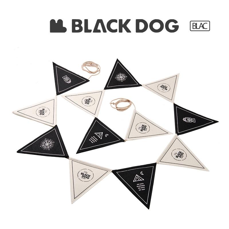 【BLAC黑客】BLACKDOG黑狗戶外露營氛圍三角旗 三角掛旗 柔軟舒適毛圈布-細節圖4