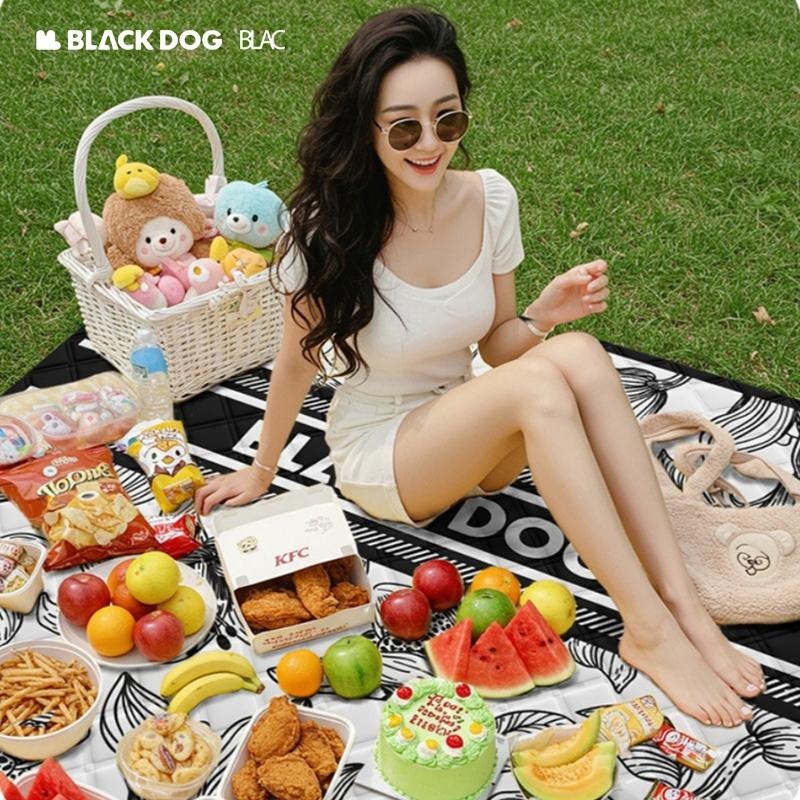 【BLAC黑客】BLACKDOG黑狗超聲波戶外野餐墊防潮墊帳篷地墊 200x200cm 雙面防潑水 加厚鋪棉 可機洗-細節圖4