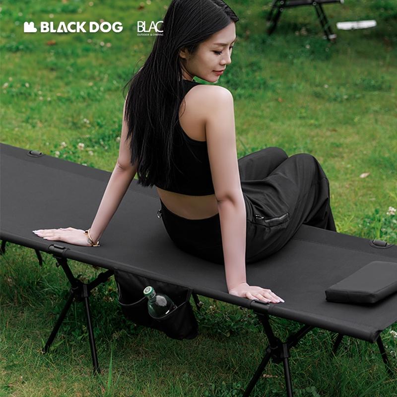 【BLAC黑客】BLACKDOG黑狗高低2用折疊行軍床附泡棉枕 7075鋁合金骨架 加寬70cm 快扣式安裝-細節圖2