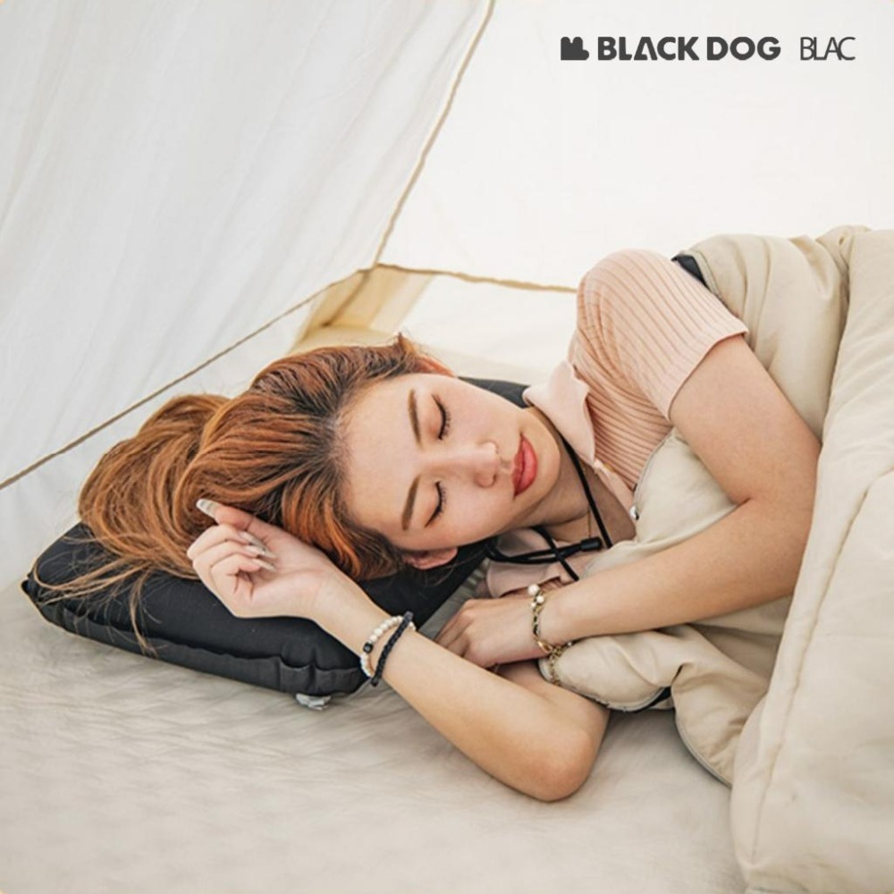 【BLAC黑客】BLACKDOG黑狗TPU自動充氣枕泡棉枕午睡枕 高密度記憶泡綿-細節圖4