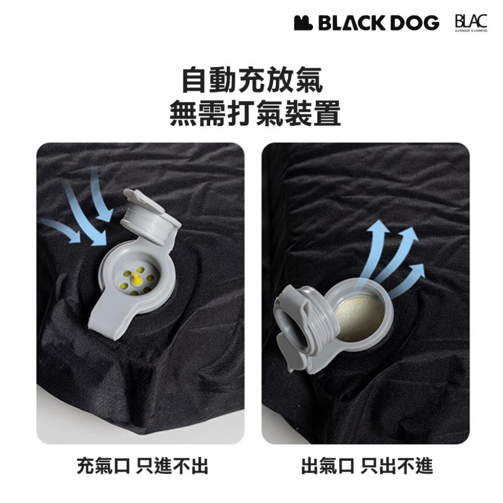 【BLAC黑客】BLACKDOG黑狗TPU自動充氣枕泡棉枕午睡枕 高密度記憶泡綿-細節圖7