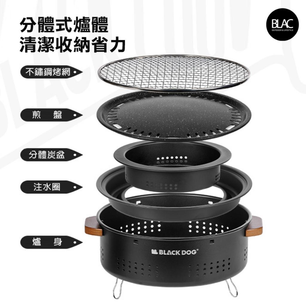 【BLAC黑客】BLACKDOG黑狗多功能燒烤爐碳烤爐 烤網煎烤盤二合一 烰碳PRO-細節圖3
