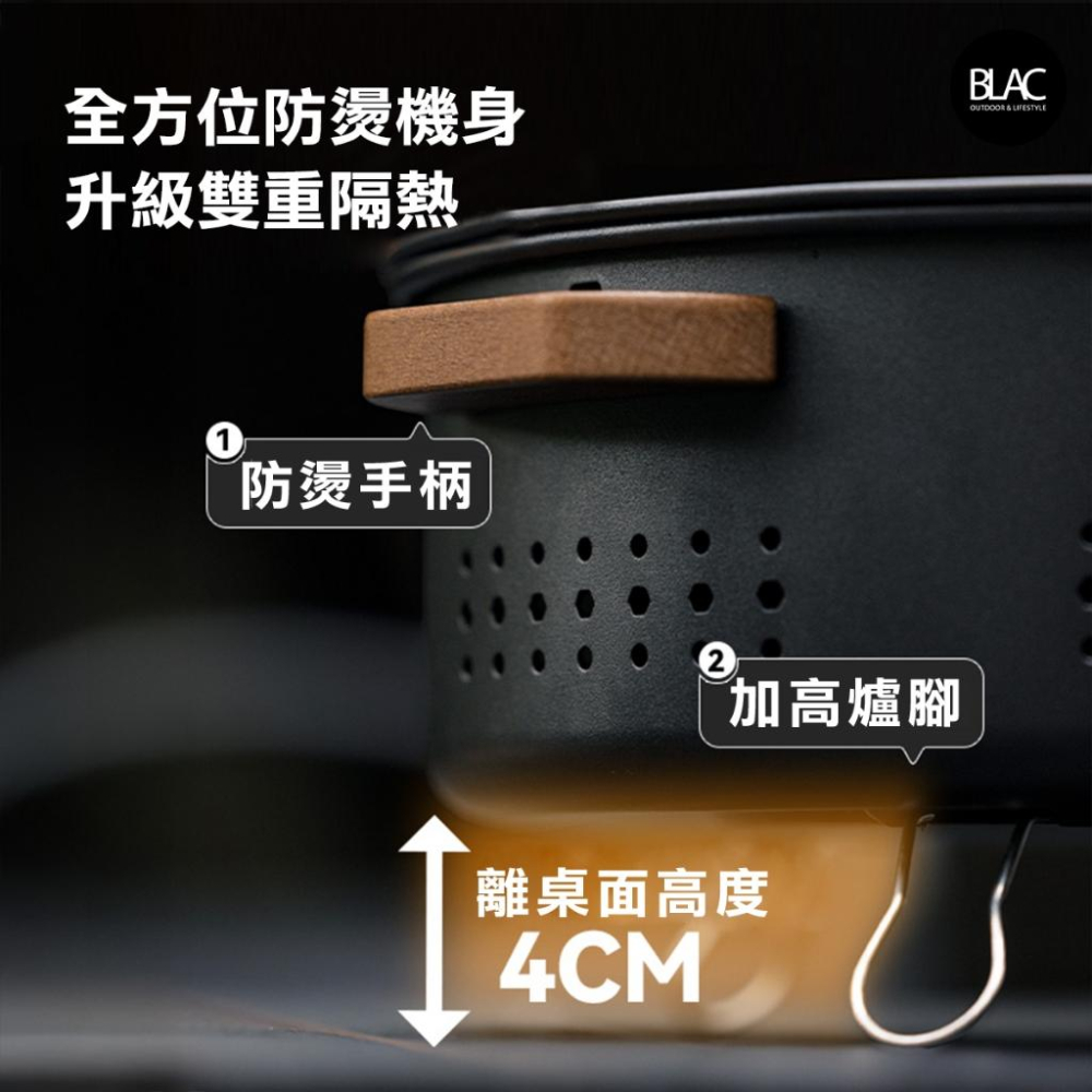 【BLAC黑客】BLACKDOG黑狗多功能燒烤爐碳烤爐 烤網煎烤盤二合一 烰碳PRO-細節圖6