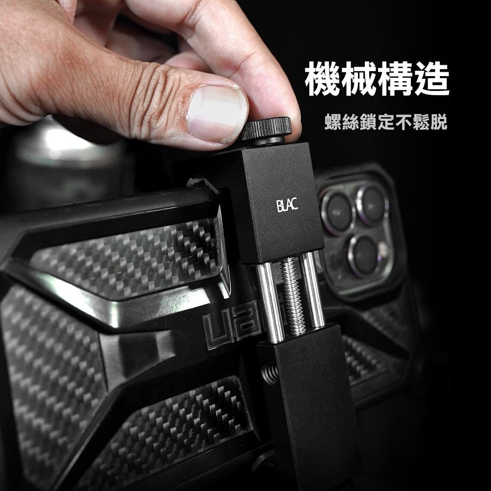 【BLAC黑客】鋁合金機械式手機夾 機械構造鎖定 穩固不鬆脫 3個1/4英吋螺牙連接配件-細節圖3